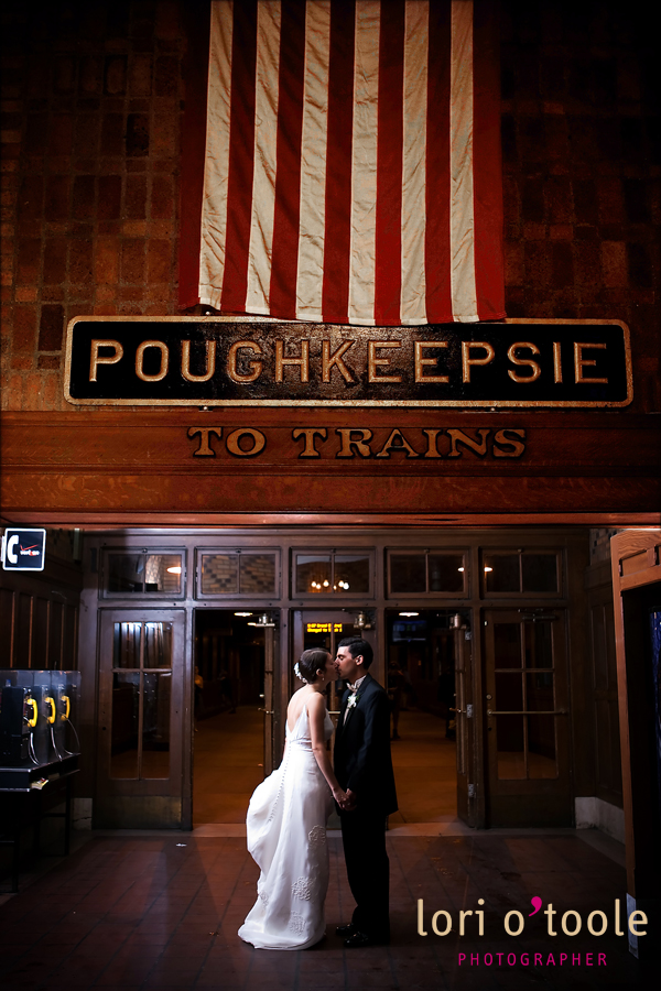 The Poughkeepsie Train Station It didn't just rain on Lauren and David's