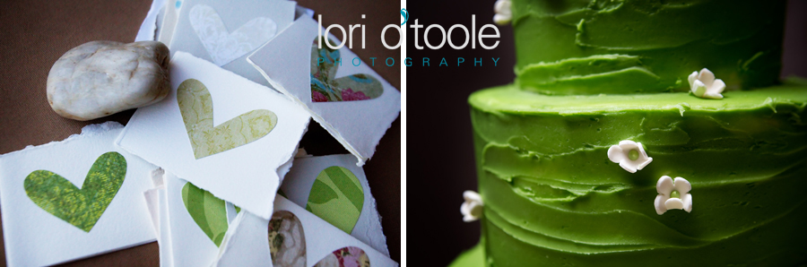 green wedding cake