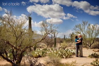 Saguaro Park engagement photo