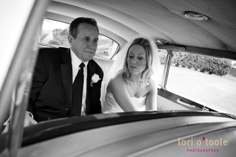 Arriving at the church
