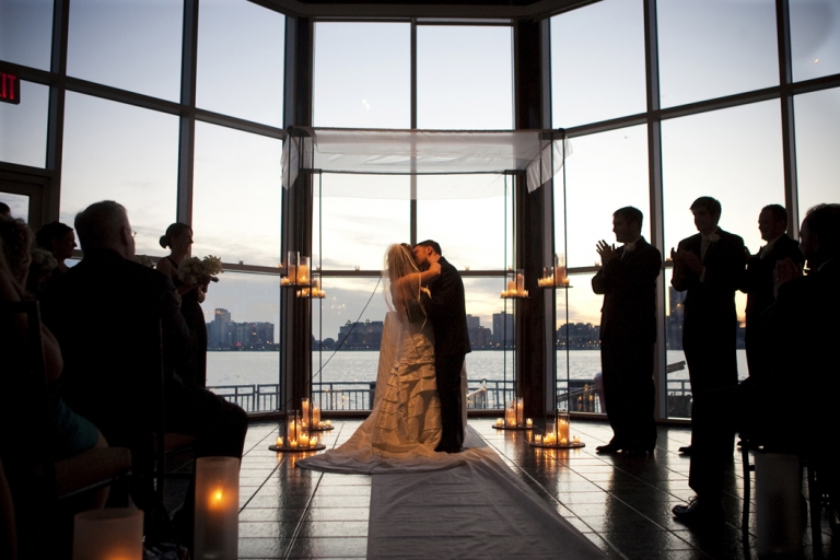 The ceremony at Chelsea Pier Lighthouse