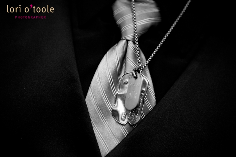 Adrian's grandfather's dog tags