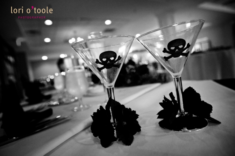skull and crossbone martini glasses