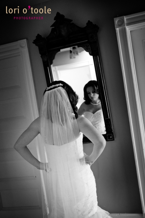 bridal in mirror