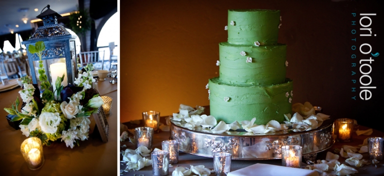 green wedding cake