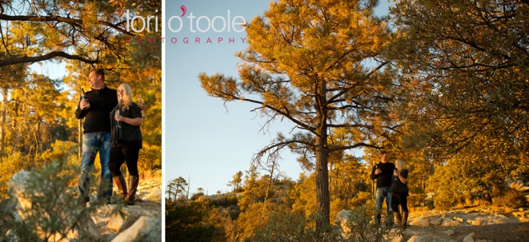Mt Lemmon; engagement photos in Tucson; Lori OToole photography