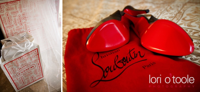 Christian Louboutin wedding shoes; Hudson Valley wedding