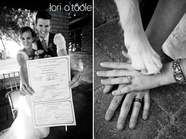 Agua Linda Farm wedding, Tucson wedding photography, marriage license