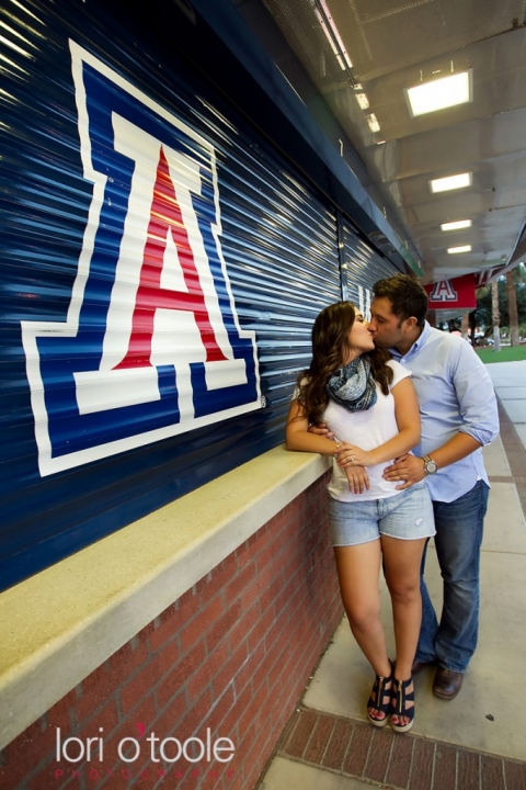University of Arizona engagement; Tucson engagement photography; Lori OToole photography