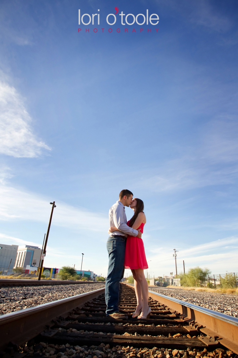 Engagement photos in downtown Tucson, Lori OToole Photography