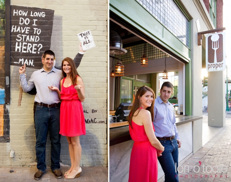 Engagement photos in downtown Tucson, Lori OToole Photography