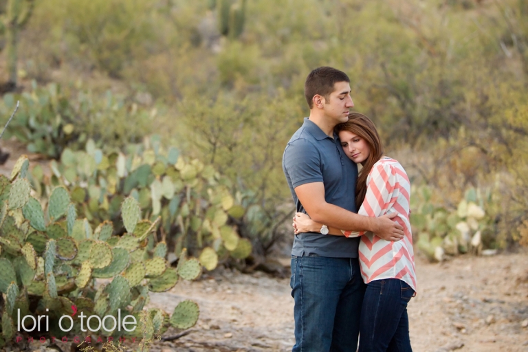 Engagement photos in the desert Tucson, Lori OToole Photography