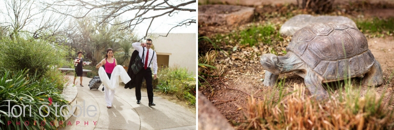 Tohono Chul wedding; Tohono Chul gardens; Victoria and Tim
