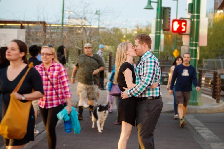 downtown Tucson engagement; Sam and Kris; Lori OToole Photography