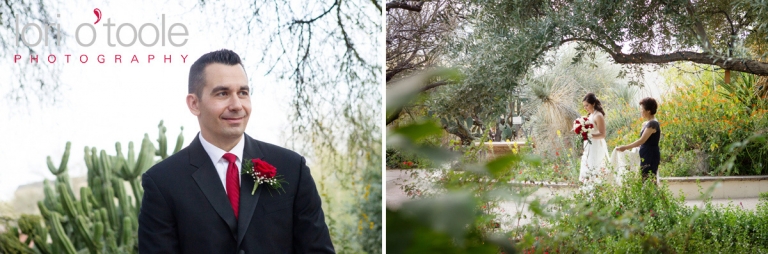 Tohono Chul wedding; Tohono Chul gardens; Victoria and Tim