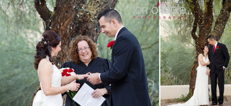 Tohono Chul wedding; Tohono Chul gardens; Victoria and Tim