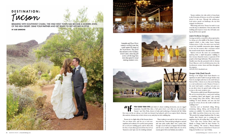 Arizona Bride magazine; Lori OToole Photography
