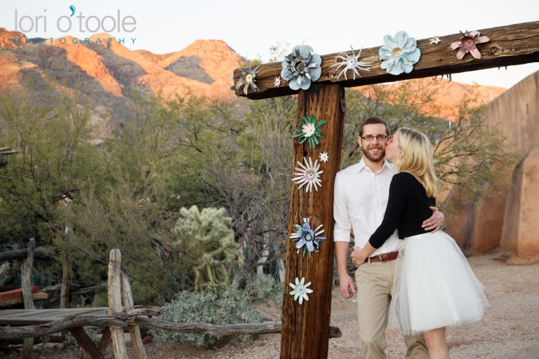 Tucson engagement photos; DeGrazia Gallery in the Sun; Lori OToole Photography