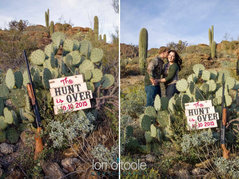 Haley and Justin; Tucson engagement photos; Gates Pass; Lori OToole Photography