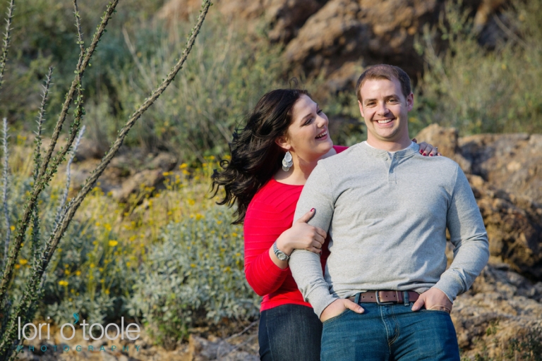 Haley and Justin; Tucson engagement photos; Gates Pass; Lori OToole Photography