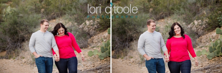 Haley and Justin; Tucson engagement photos; Gates Pass; Lori OToole Photography