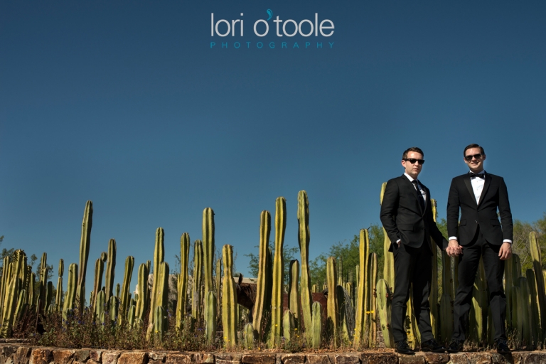 Chris and Nick; Tohono Chul Wedding; Gay wedding in Tucson; Lori OToole Photography