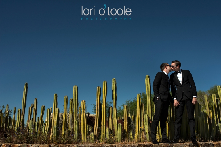Chris and Nick; Tohono Chul Wedding; Gay wedding in Tucson; Lori OToole Photography