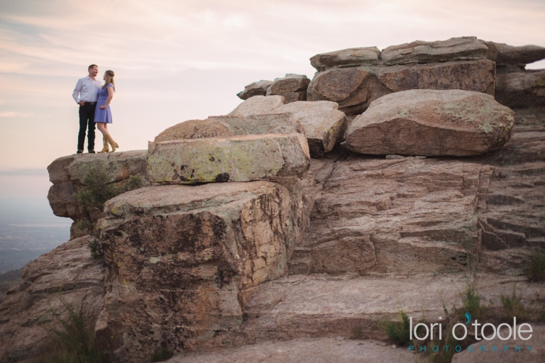Mt Lemmon engagement photos; Lori OToole Photography; Tucson sunset engagement