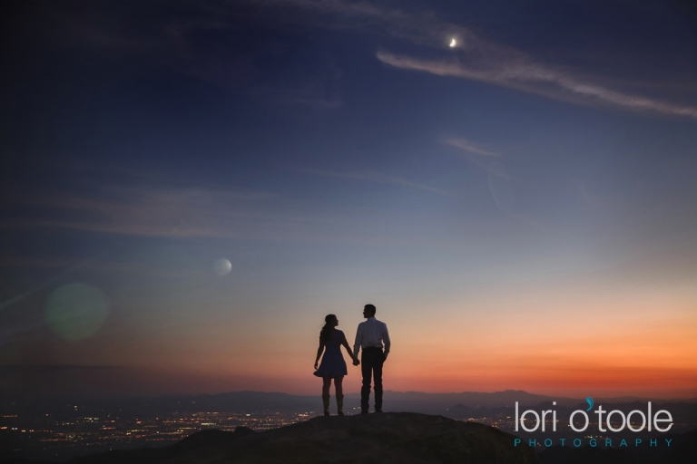 Mt Lemmon engagement photos; Lori OToole Photography; Tucson sunset engagement