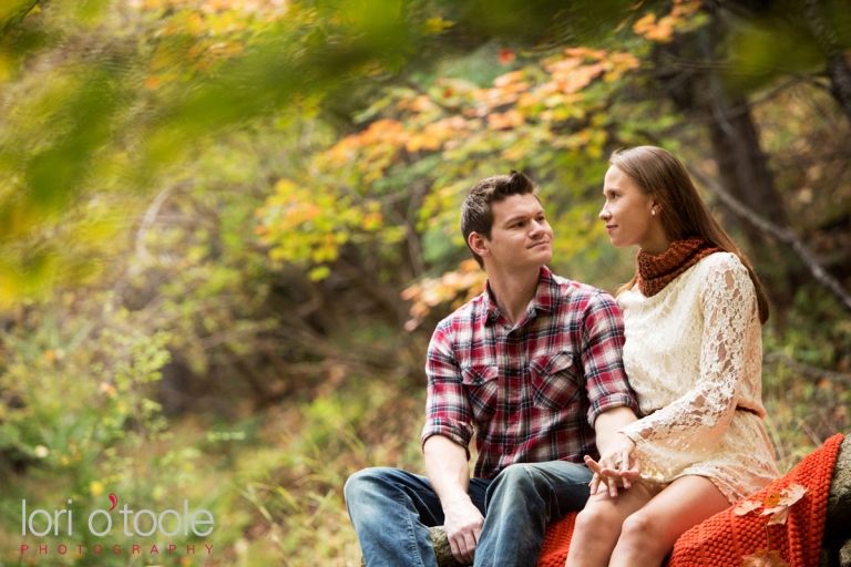 Mt Lemmon engagement photos; Lori OToole Photography; fall in Arizona