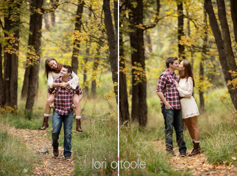 Mt Lemmon engagement photos; Lori OToole Photography; fall in Arizona