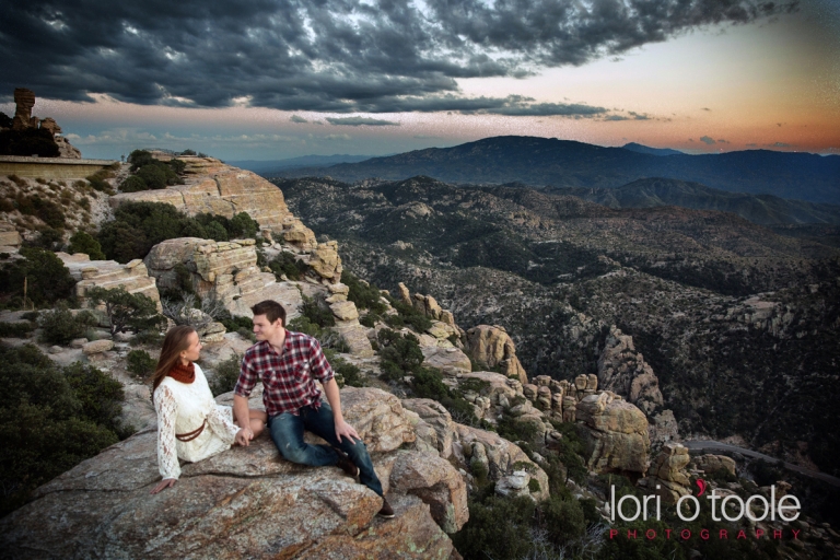 Mt Lemmon engagement photos; Lori OToole Photography; fall in Arizona