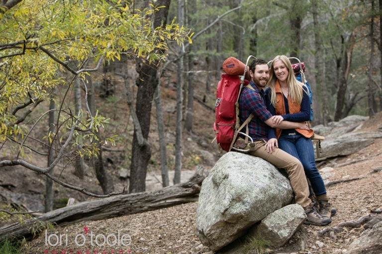 Mt Lemmon engagement photos, Lori OToole Photography, fall in Arizona