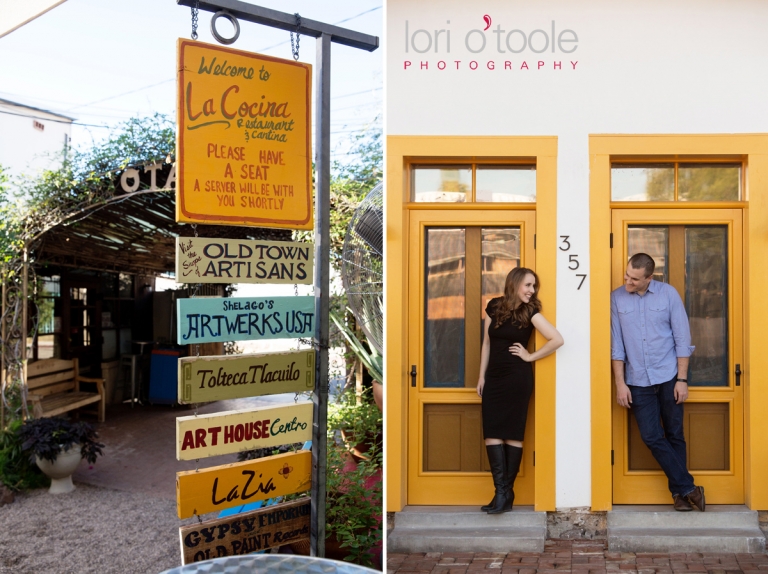 Laura and Alex Tucson Engagement photo; Lori OToole Photography; Tucson wedding, Barrio engagement