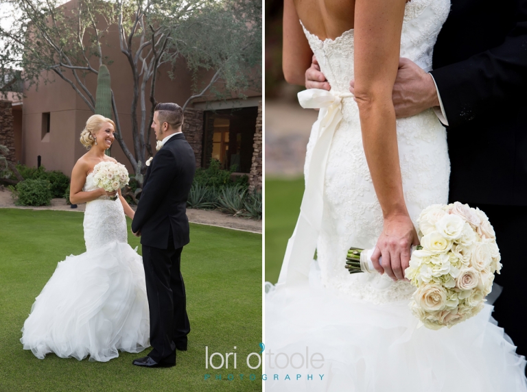 Gallery at Dove Mountain wedding, Lori OToole Photography, romantic desert wedding