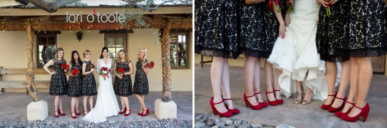 Tanque Verde Guest Ranch wedding, Red and black wedding, Lori OToole Photography