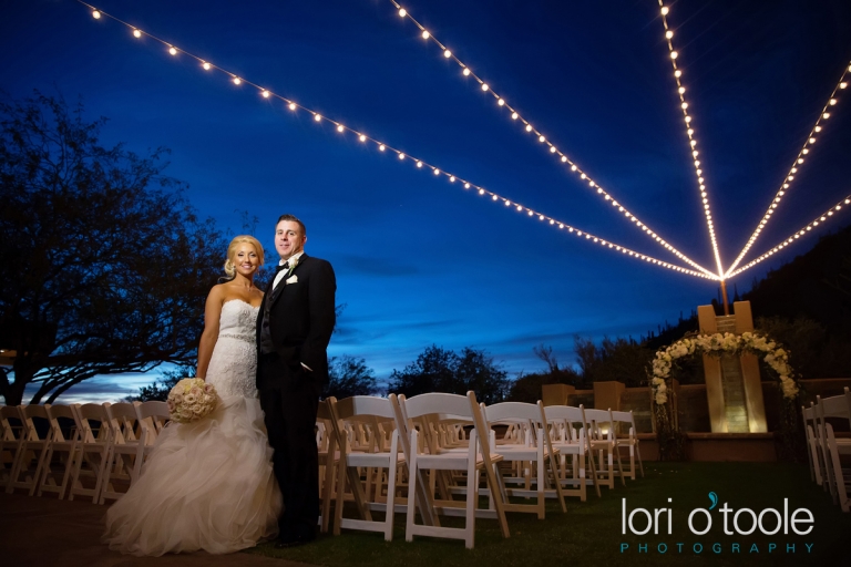Gallery at Dove Mountain wedding, Lori OToole Photography, romantic desert wedding