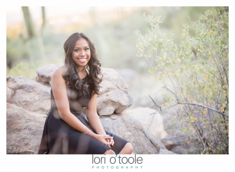 Tucson senior picture in the desert; Lori OToole Photography