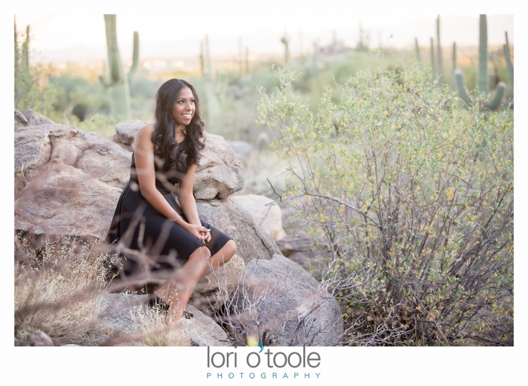 Tucson senior picture in the desert; Lori OToole Photography