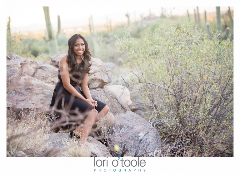 Tucson senior picture in the desert; Lori OToole Photography