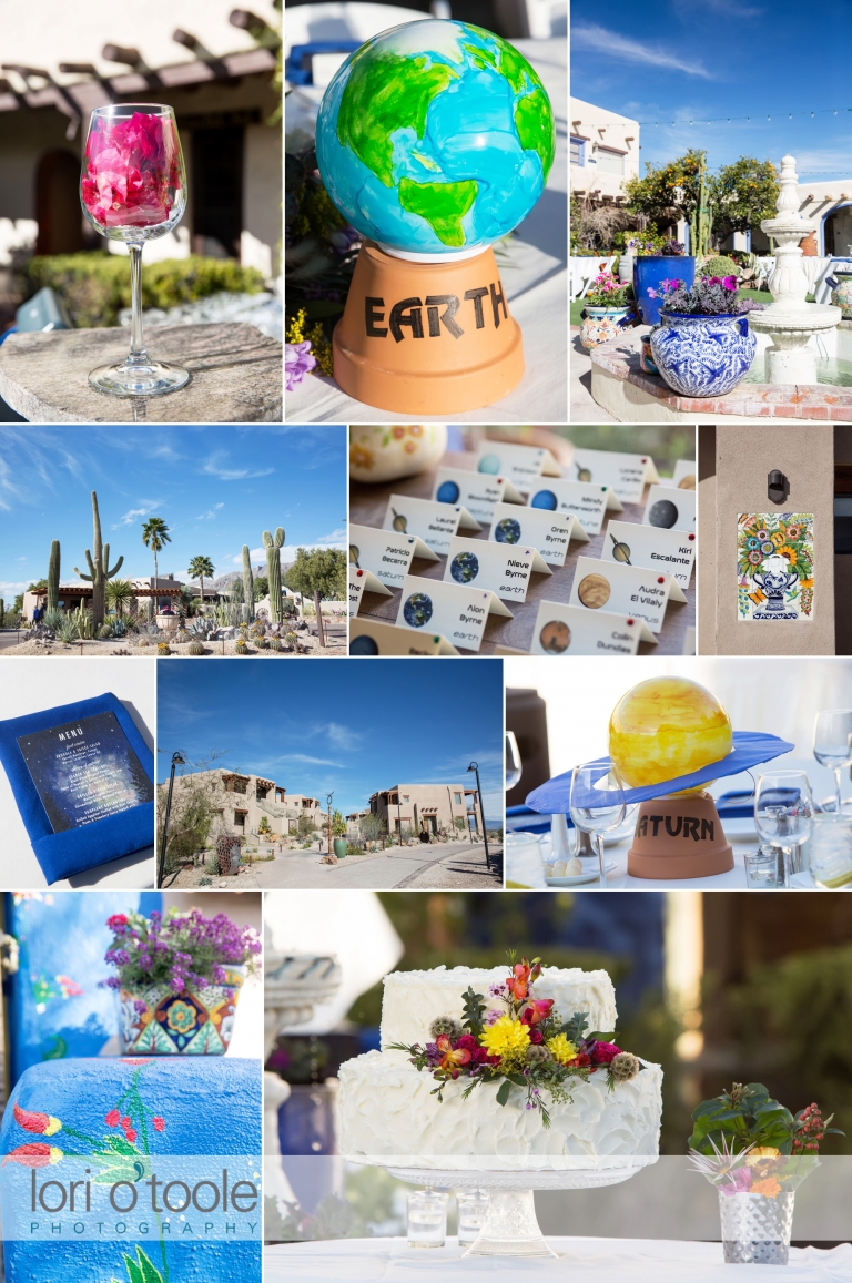 Hacienda Del Sol Wedding; Lori OToole Photography; colorful desert wedding