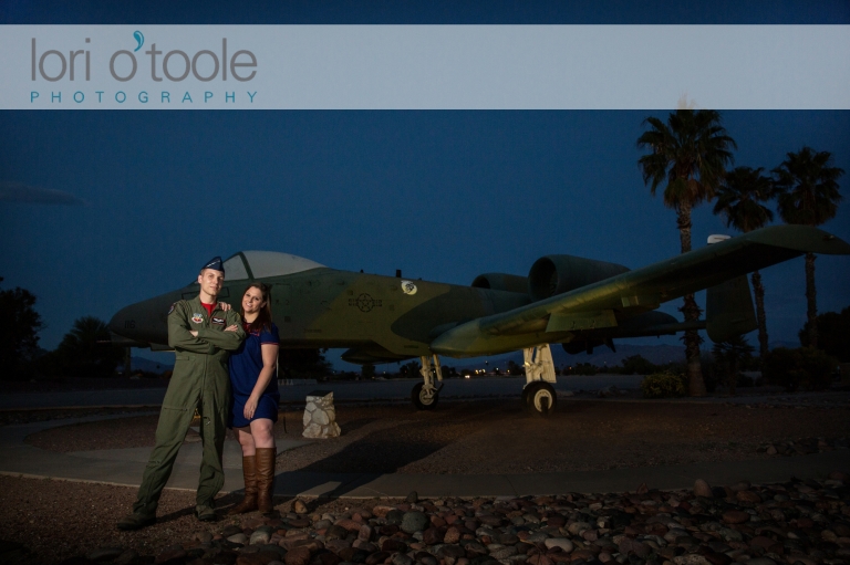 Davis-Monthan engagement photos; Lori OToole Photography; Air Force engagement photos