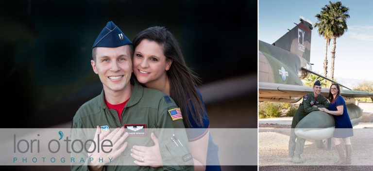 Davis-Monthan engagement photos; Lori OToole Photography; Air Force engagement photos