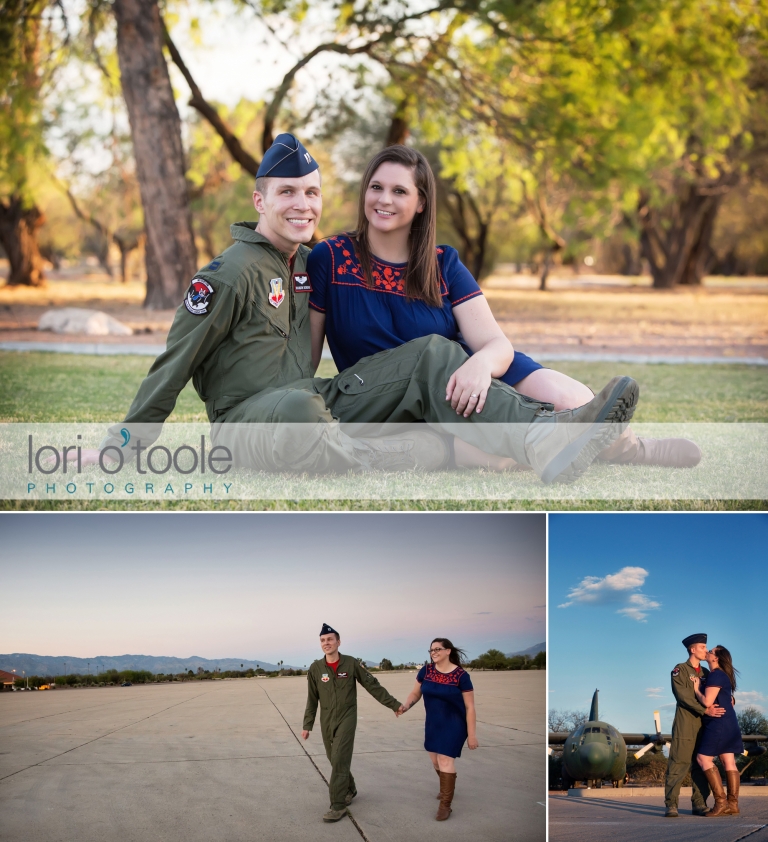 Davis-Monthan engagement photos; Lori OToole Photography; Air Force engagement photos