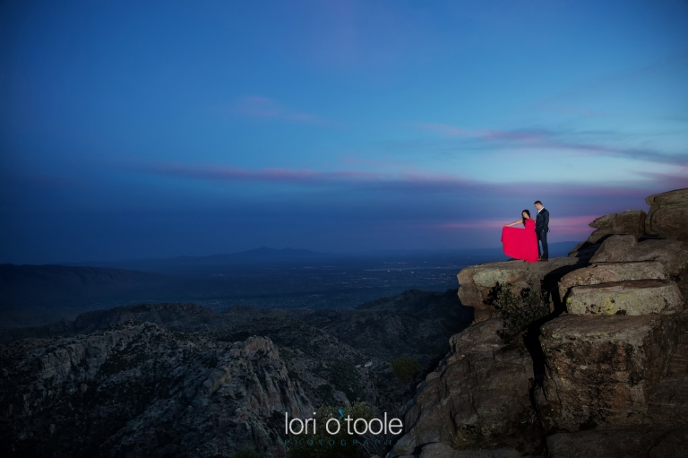 mt lemmon engagement photos; Lori OToole Photography; Arizona sunsets