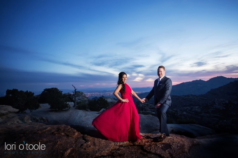 mt lemmon engagement photos; Lori OToole Photography; Arizona sunsets
