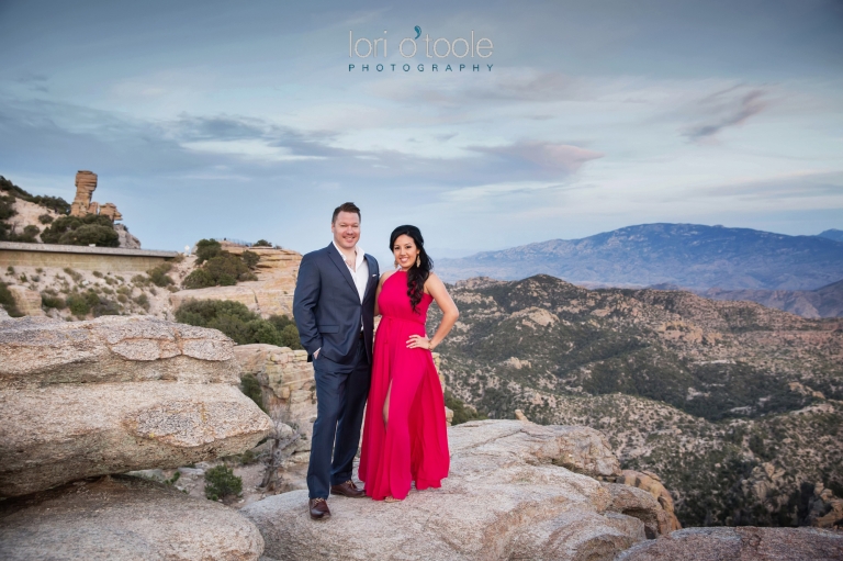 mt lemmon engagement photos; Lori OToole Photography; Arizona sunsets