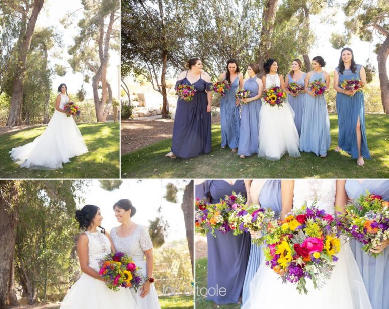Westin LaPaloma wedding; Tucson wedding; multi cultural wedding; Lori OToole photography; tucson wedding photographer; Tucson bride; blue bridal party